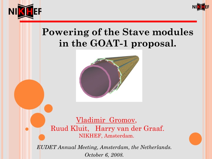 powering of the stave modules in the goat n.w