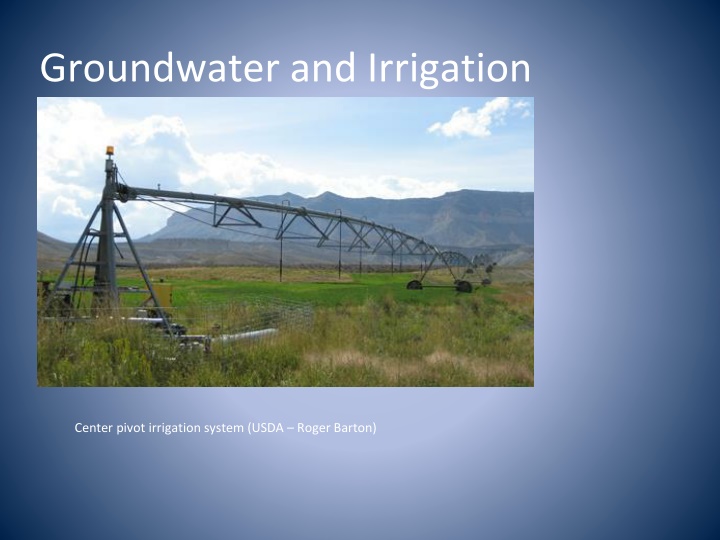 groundwater and irrigation n.w