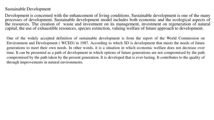 sustainable development development is concerned n.w