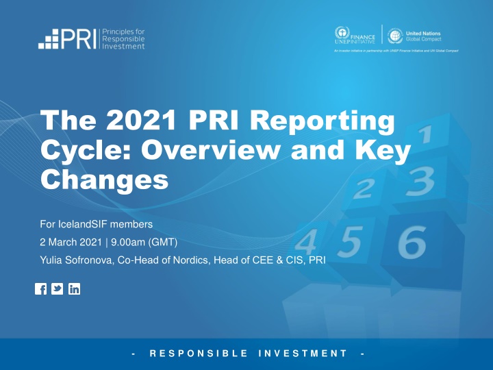 the 2021 pri reporting cycle overview n.w