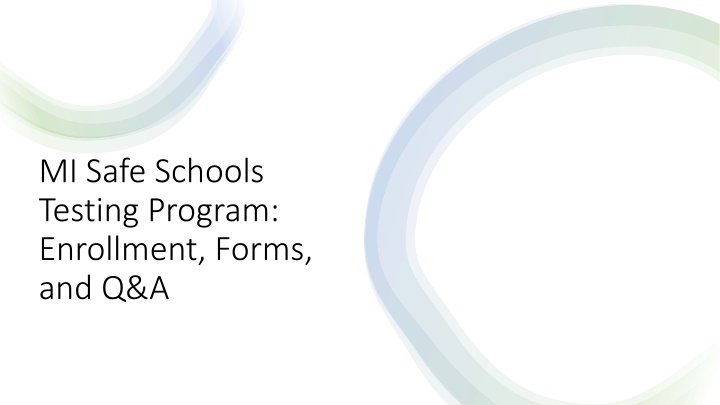 mi safe schools testing program enrollment forms n.w