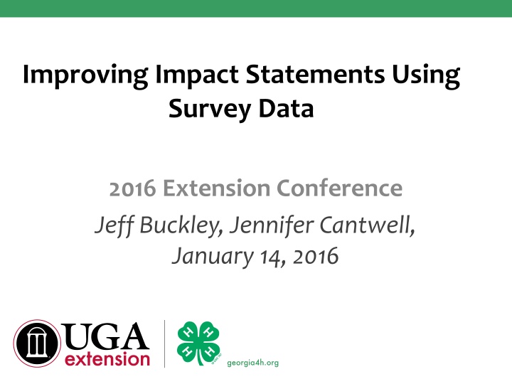 improving impact statements using survey data n.w