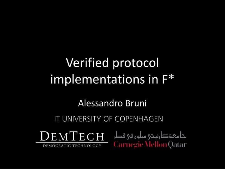 verified protocol implementations in f n.w