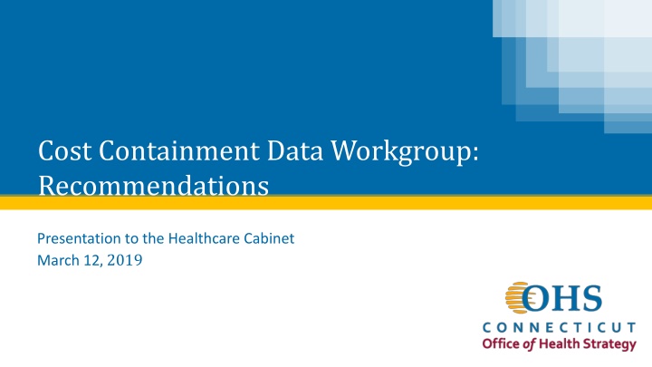 cost containment data workgroup recommendations n.w