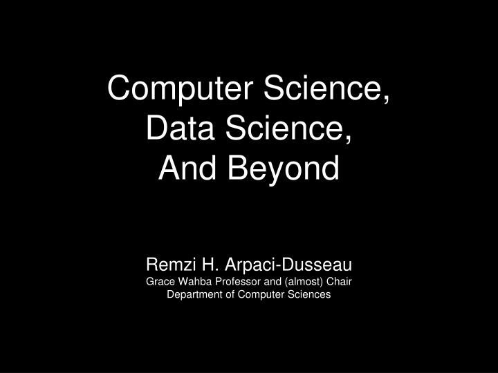 computer science data science and beyond n.w