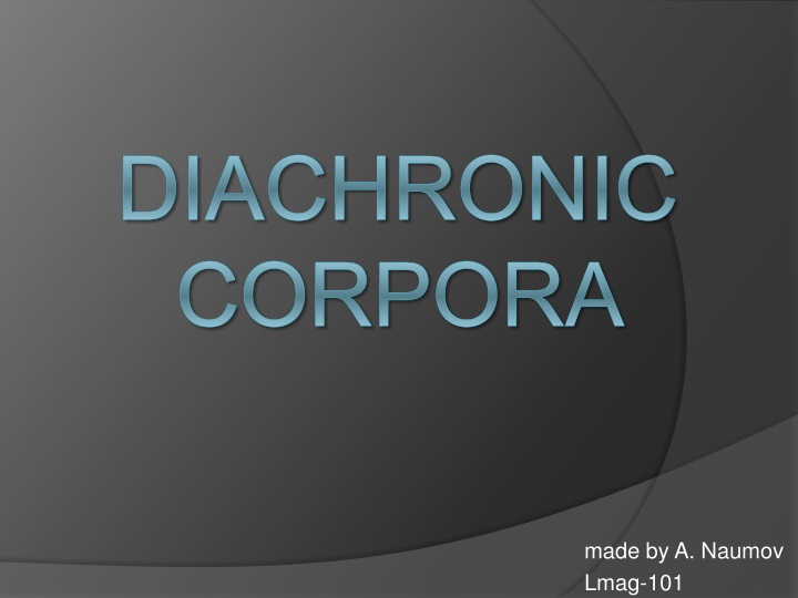 diachronic corpora n.w