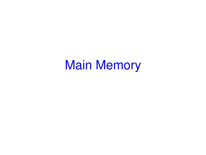 main memory n.w