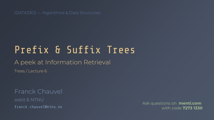 idata2302 algorithms data structures n.w