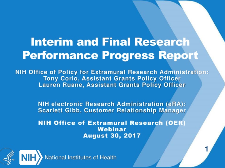 interim and final research performance progress n.w
