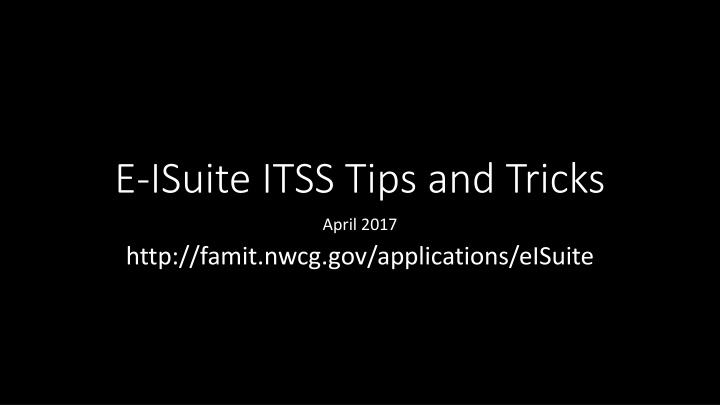 e isuite itss tips and tricks n.w