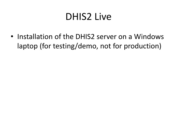 dhis2 live n.w