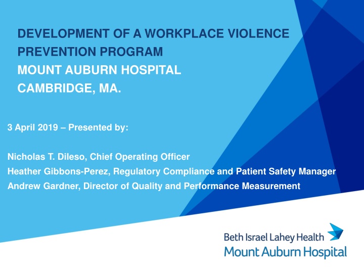 development of a workplace violence prevention n.w