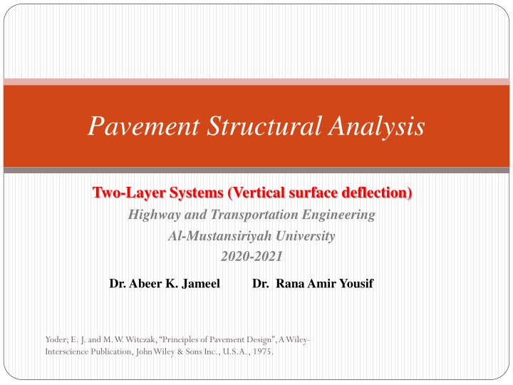 pavement structural analysis n.w