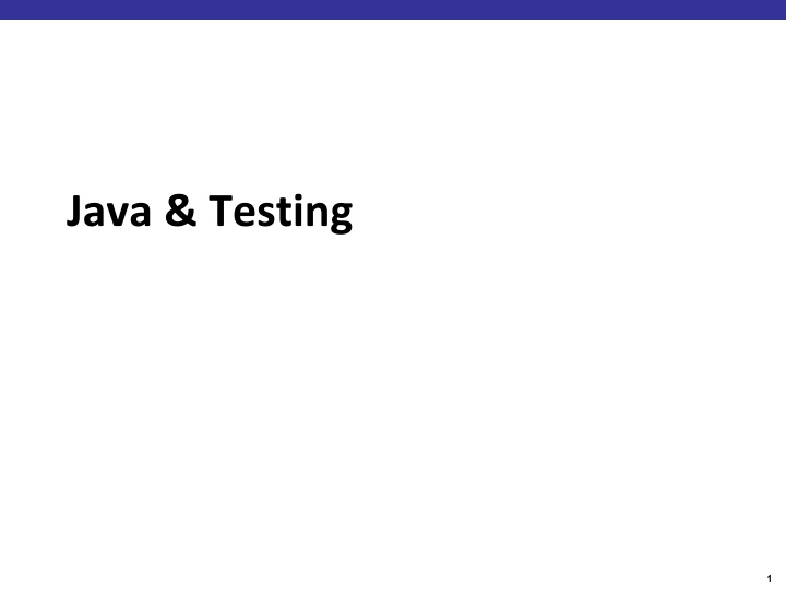 java testing n.w