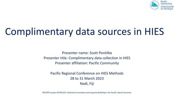 complimentary data sources in hies n.w
