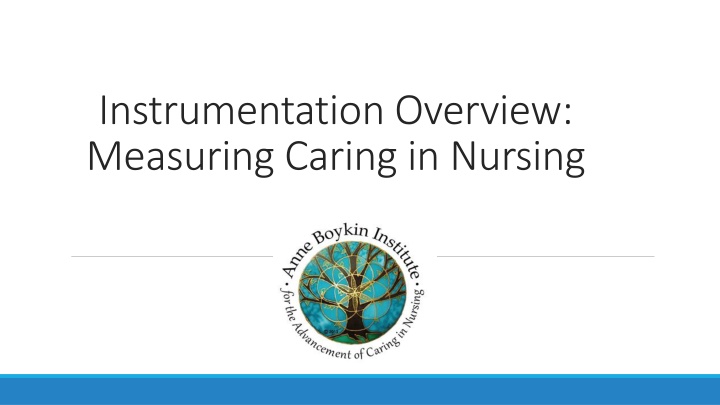 instrumentation overview measuring caring n.w
