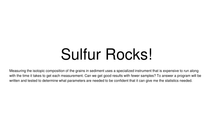 sulfur rocks n.w