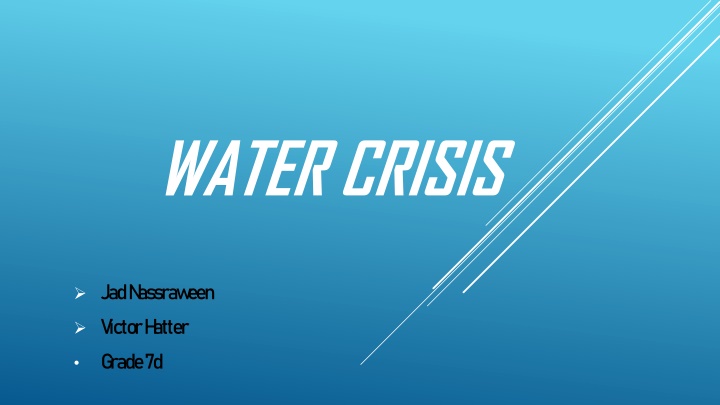 water crisis n.w
