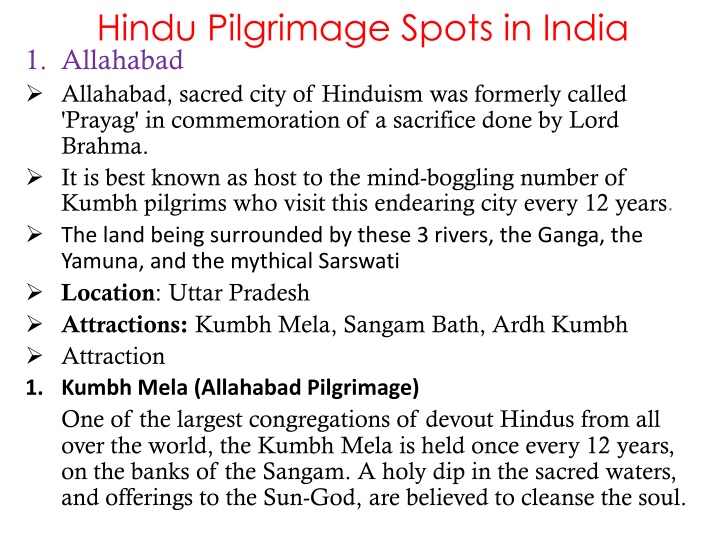 hindu pilgrimage spots in india 1 allahabad n.w