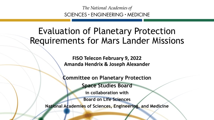 evaluation of planetary protection requirements n.w