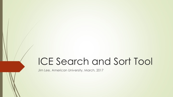 ice search and sort tool jim lee american n.w