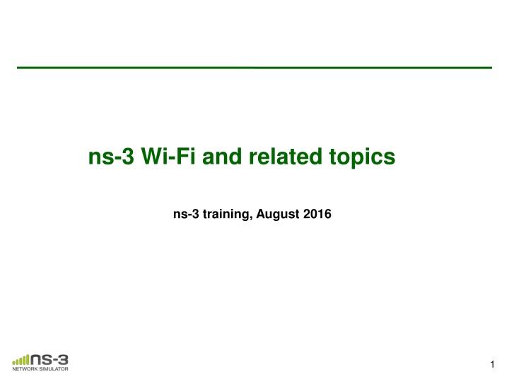 ns 3 wi fi and related topics n.w