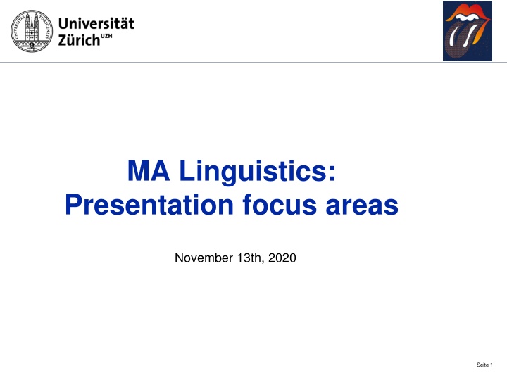 ma linguistics presentation focus areas n.w