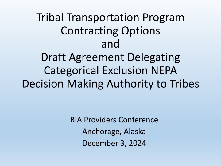 tribal transportation program contracting options n.w