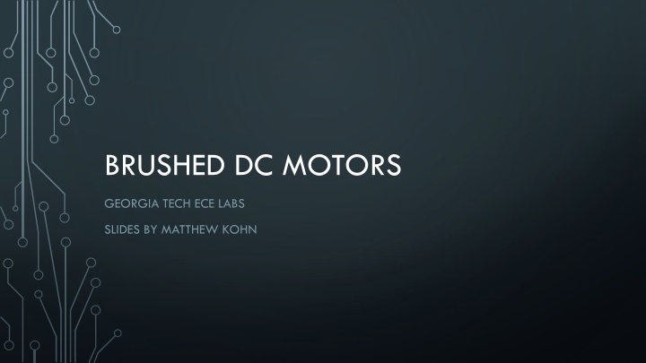 brushed dc motors n.w