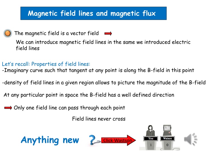 magnetic field lines and magnetic flux n.w