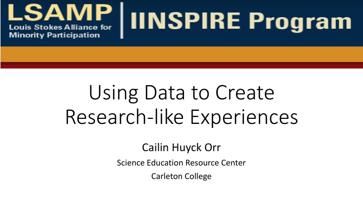 using data to create research like experiences n.w