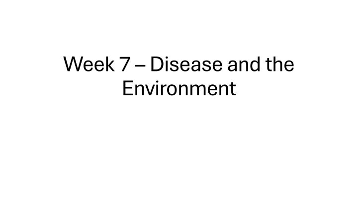 Colonialism, Climate, and Disease: Impact on European Settlers