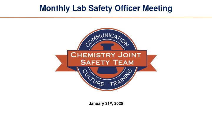monthly lab safety officer meeting n.w