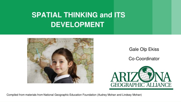 spatial thinking and its development n.w