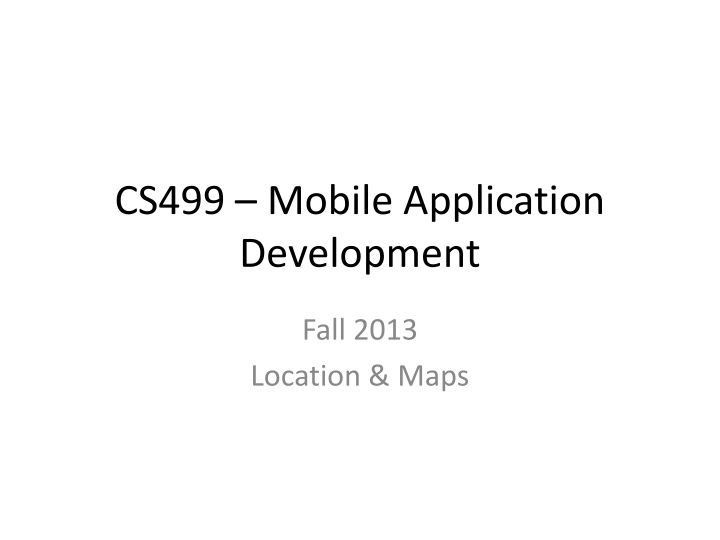 cs499 mobile application development n.w