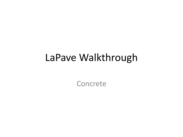 lapave walkthrough n.w