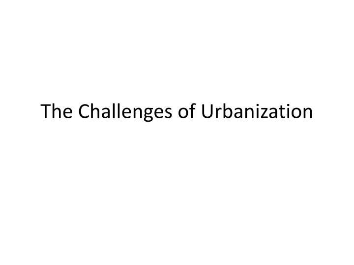 the challenges of urbanization n.w