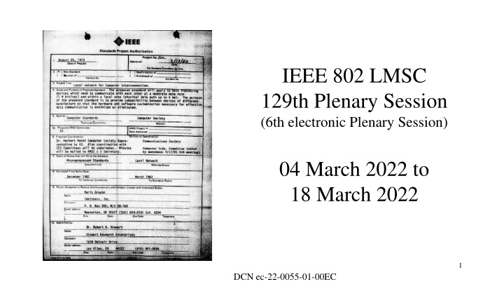 ieee 802 lmsc 129th plenary session n.w