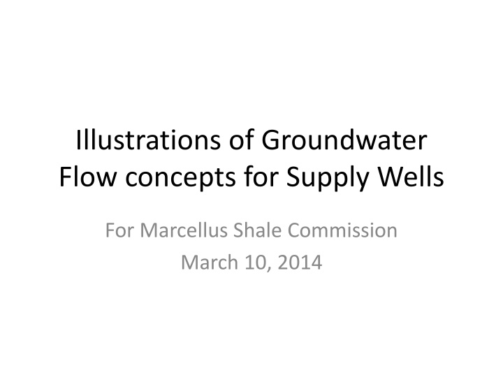 illustrations of groundwater flow concepts n.w