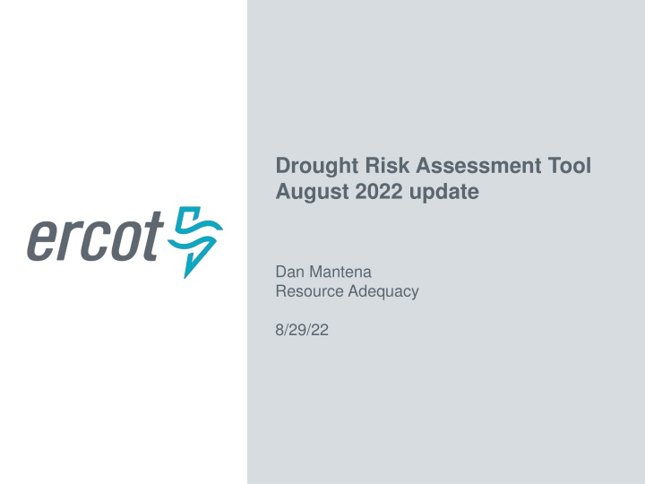 drought risk assessment tool august 2022 update n.w