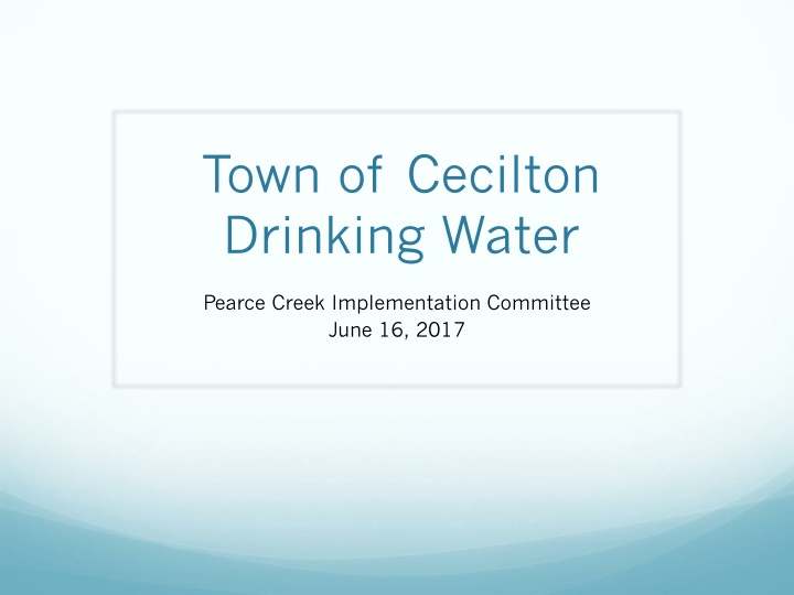 town of cecilton drinking water n.w