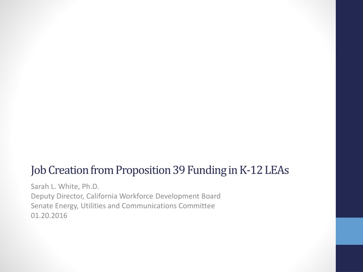 job creation from proposition 39 funding n.w