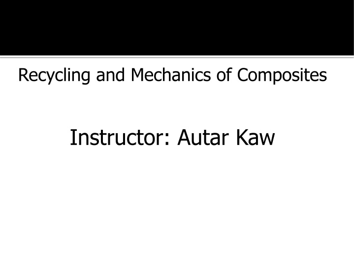 recycling and mechanics of composites n.w