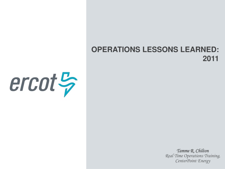 operations lessons learned n.w