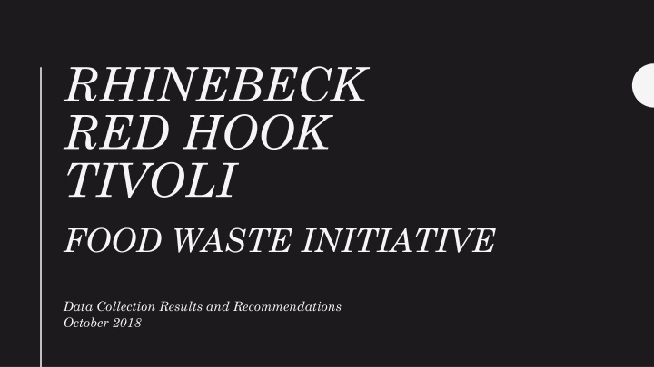 rhinebeck red hook tivoli food waste initiative n.w