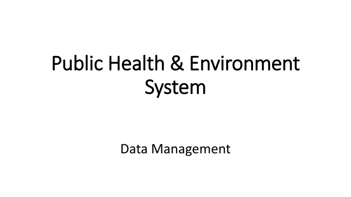 public health environment public health n.w