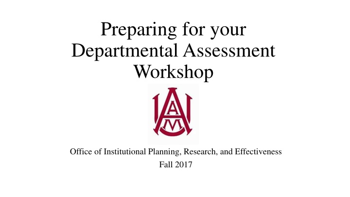 preparing for your departmental assessment n.w