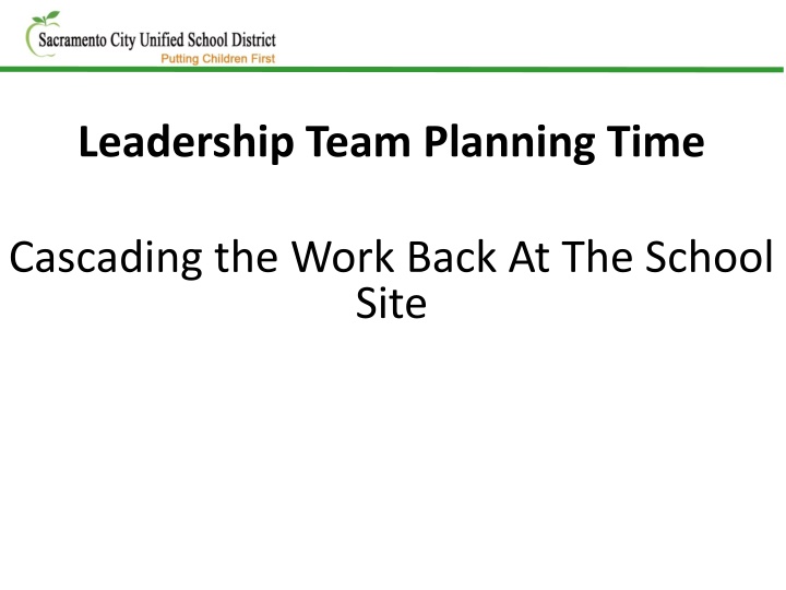 leadership team planning time n.w