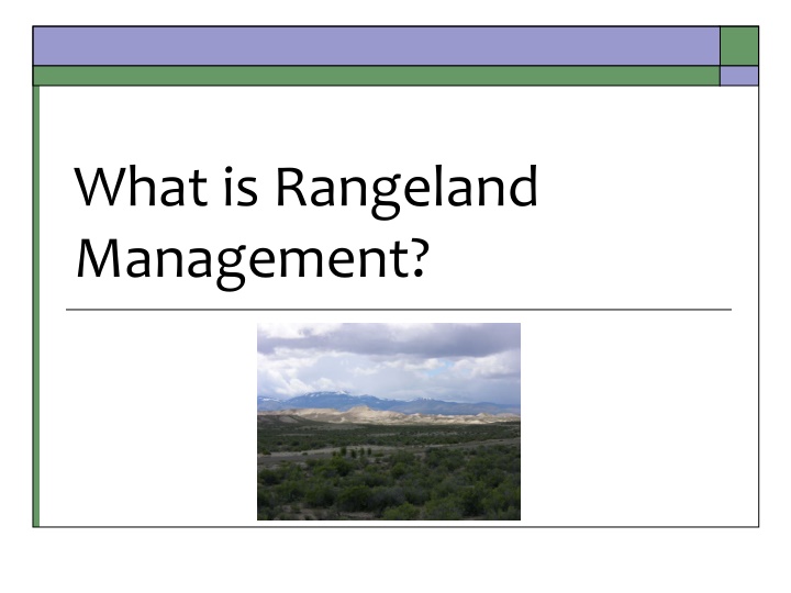 what is rangeland management n.w