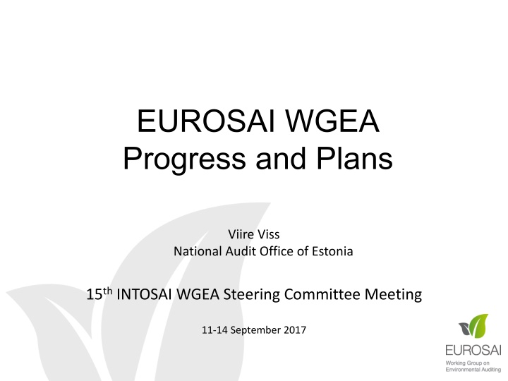 eurosai wgea progress and plans n.w